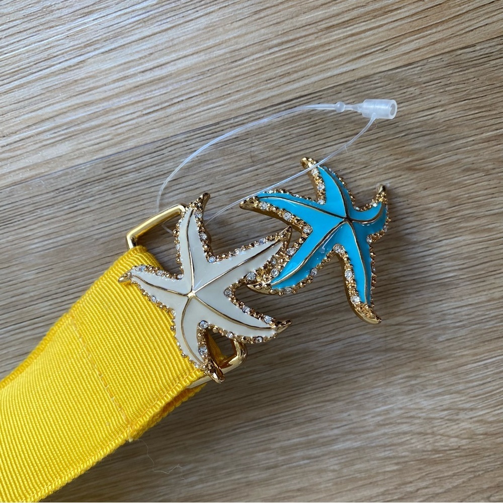 J. Crew Enamel on Gold-Tone Starfish Buckle Belt - Picture 5 of 8